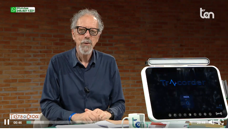 Professor Giovanni Bisignani presents TrAIcorder on Testa o Croce