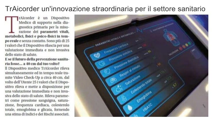 Speciale Salute de La Stampa parla di TrAIcorder