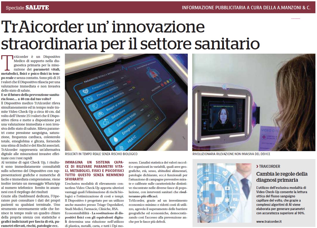 TrAIcorder protagonista su Speciale Salute de La Stampa